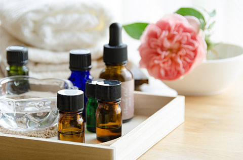 aromatherapy treatment with rose